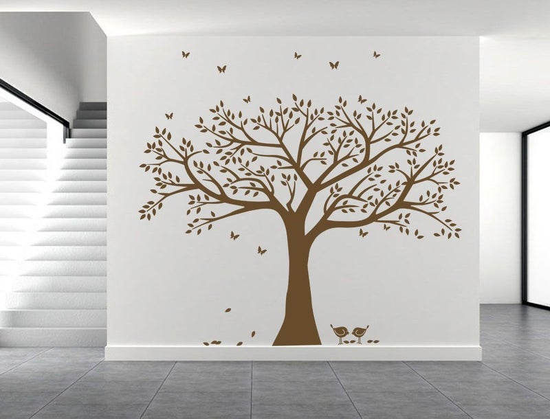 MAFENT Giant Family Photo Tree Wall Decal Wall Sticker Vinyl Mural Art for Home Decor Room Decor (Brown) - Image 2